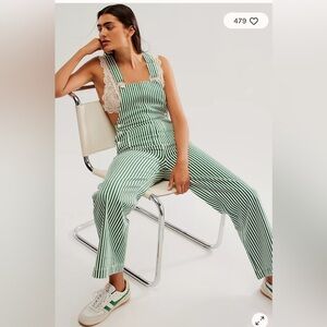 Rolla’s green strip Overalls